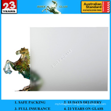 3-12mm Clear Frosted Glass with AS/NZS2208: 1996